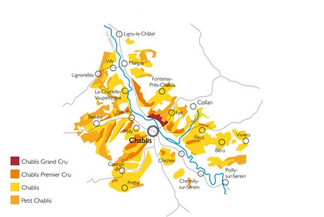 Map of Chablis