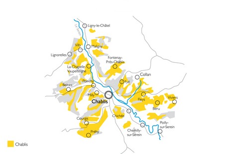 AOCシャブリ/Chablisの地図をダウンロード